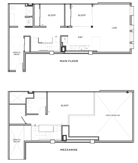 Floor plan for 3 beds, 2 baths, 1241 sqft